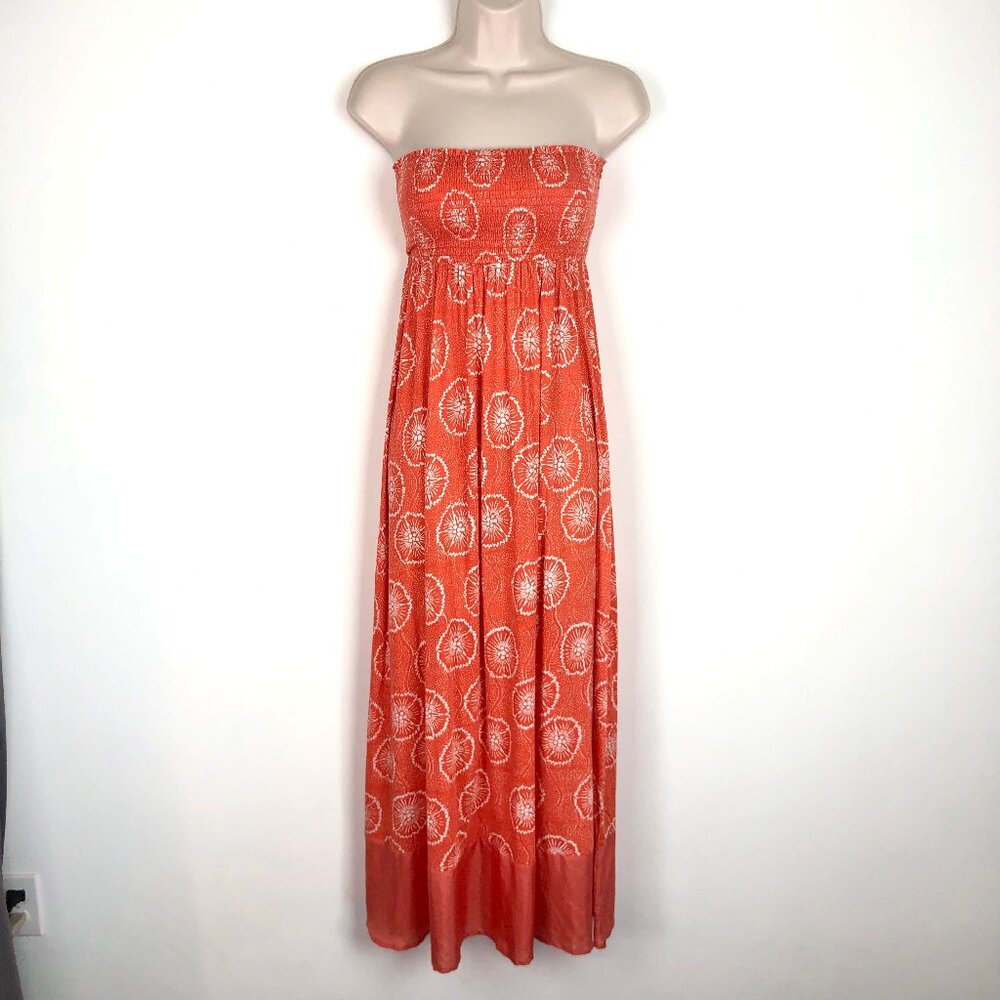 Velvet by Graham & Spencer Womens Strapless Floral Flowy Maxi Dress Size S